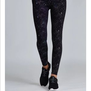 Noli Black Galaxy Star Print Leggings